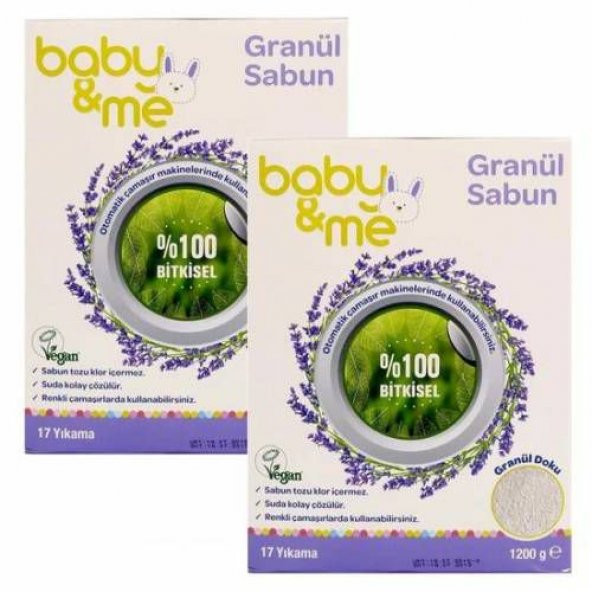 Baby&Me Bitkisel Granül Sabun Tozu 2*1.200 Gr