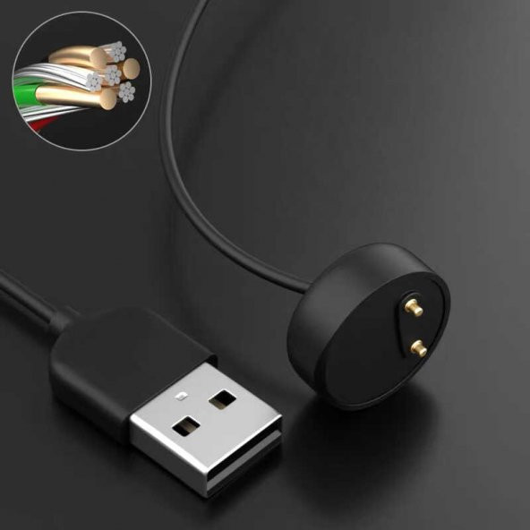 Ceponya Xiaomi Mi Band 5 Şarj Kablo Usb Mıknatıslı Hızlı Hassas Şarj - 9