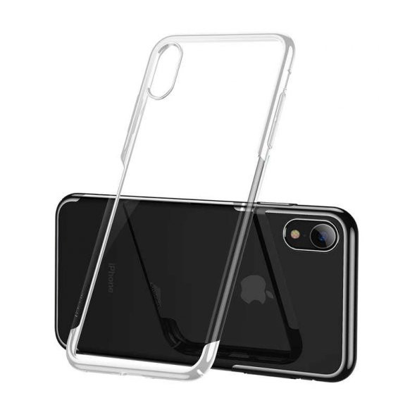 Orijinal Baseus iPhone XR 6.1 Kılıf Glitter Köşleri Renkli Şefaf - 4
