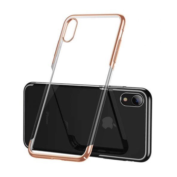 Orijinal Baseus iPhone XR 6.1 Kılıf Glitter Köşleri Renkli Şefaf - 6