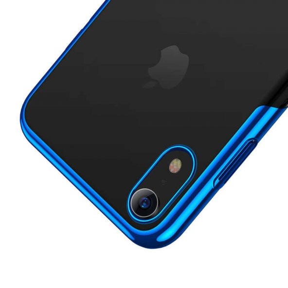 Orijinal Baseus iPhone XR 6.1 Kılıf Glitter Köşleri Renkli Şefaf - 9