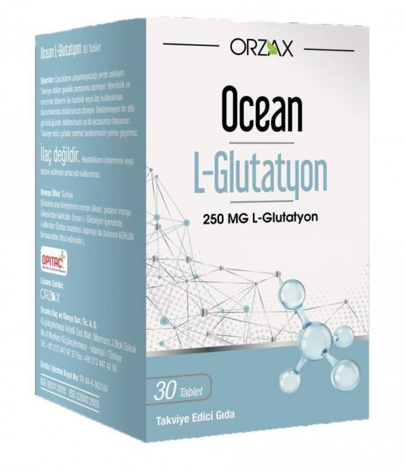 Ocean L Glutatyon 250 mg 30 Tablet