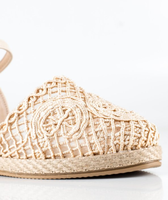 Dolgu Topuklu Ten Kadın Espadril - 4