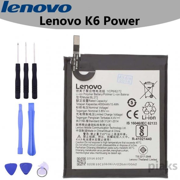 Lenovo K6 Power Pil Batarya ve Tamir Seti BL272