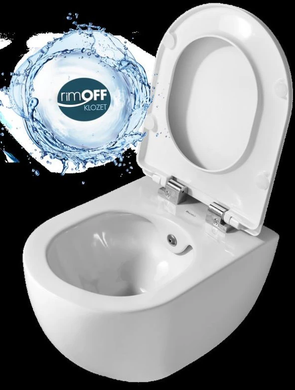 Creavit Free Rim-Off Asma Klozet Beyaz FE322 + Ultima Yavaş Kapaklı - 7