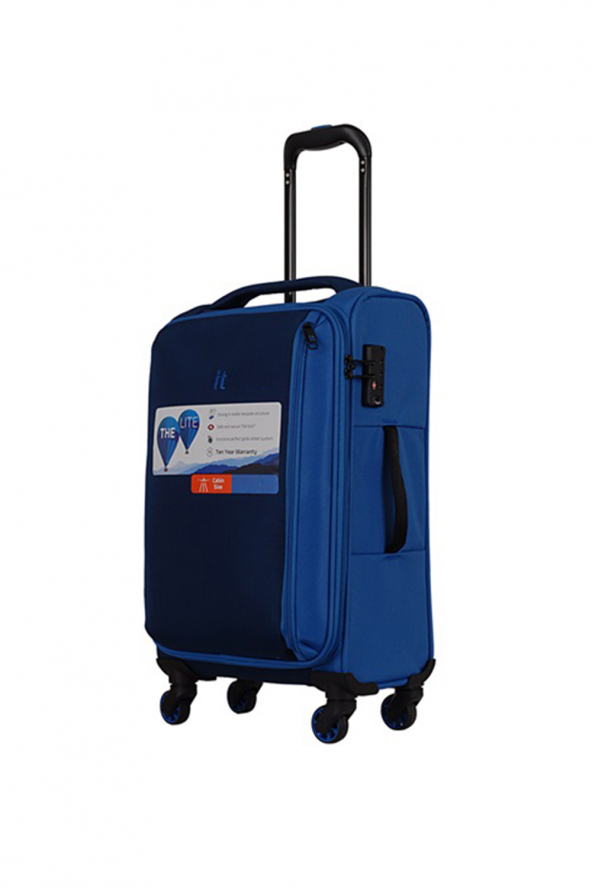 IT Luggage 02284 Mavi Kabin Boy Kumaş Valiz