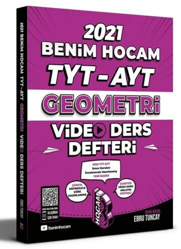 Benim Hocam Yayınları 2021 TYT-AYT Geometri Video Ders Defteri