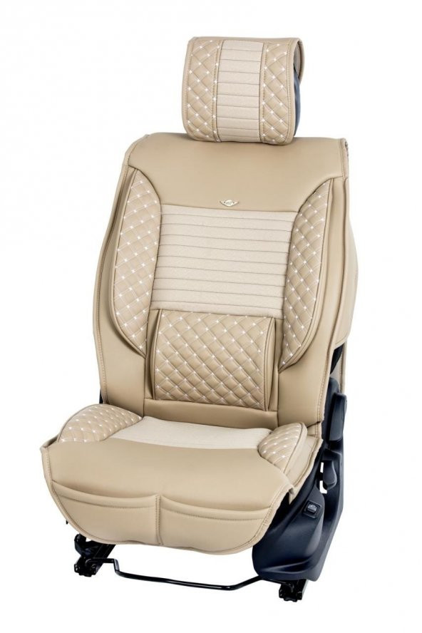Stil Lüks Oto Koltuk Kılıfı / Bej / Dacia Dokker - 3