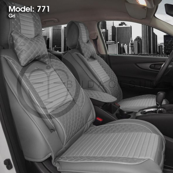 Stil Lüks Oto Koltuk Kılıfı Ön&Arka Takım Airbag Uyumlu - 3