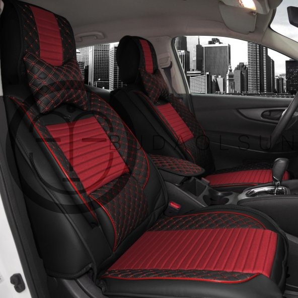 Stil Lüks Oto Koltuk Kılıfı Ön&Arka Takım Airbag Uyumlu - 10