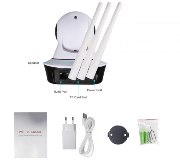 AngelEye KS-515 Gece Görüşlü HD 360 Derece Wifi İp Kamera - 2