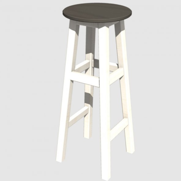DÖNER TABURE 85 cm - BEYAZ İskelet- Tabla Renk Seçenekli - 2
