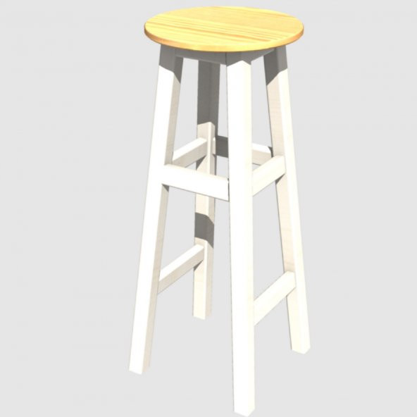 DÖNER TABURE 85 cm - BEYAZ İskelet- Tabla Renk Seçenekli - 3
