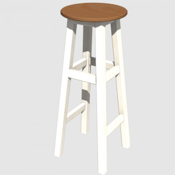 DÖNER TABURE 85 cm - BEYAZ İskelet- Tabla Renk Seçenekli - 4