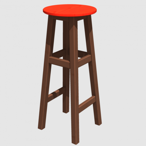 DÖNER TABURE 80cm MAUN İSKELET ( Tabla RENK SEÇENEKLİ ) - 6