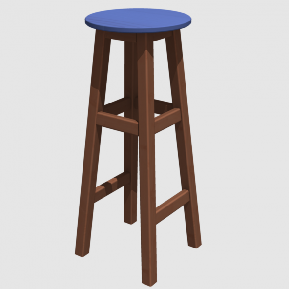 DÖNER TABURE 80cm MAUN İSKELET ( Tabla RENK SEÇENEKLİ ) - 7