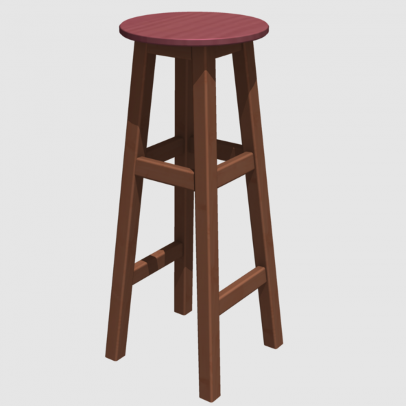 DÖNER TABURE 80cm MAUN İSKELET ( Tabla RENK SEÇENEKLİ ) - 8