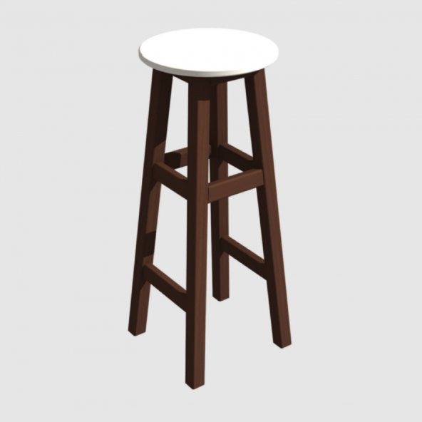 DÖNER TABURE 70 cm - ÇİKOLATA RENK İskelet- Tabla Renk Seçenekli - 3
