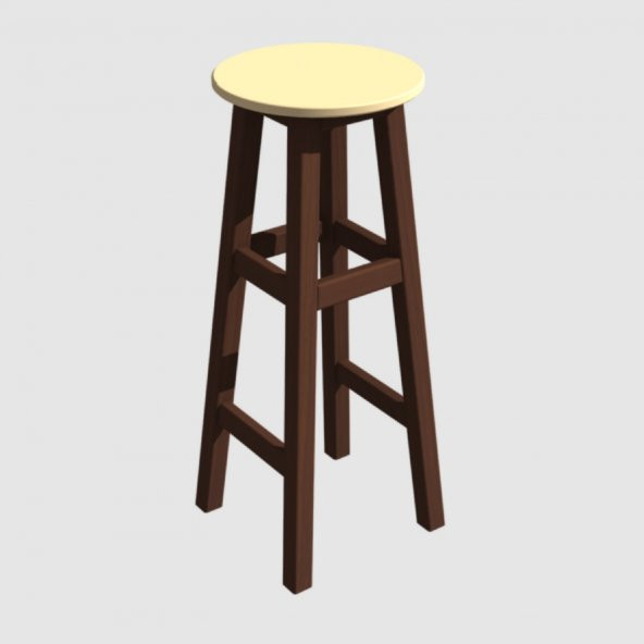 DÖNER TABURE 70 cm - ÇİKOLATA RENK İskelet- Tabla Renk Seçenekli - 5