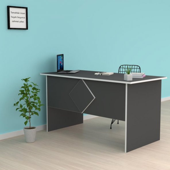 Kenzlife ofis masası masako 075*110*80 gri bilgisayar çalışma büro