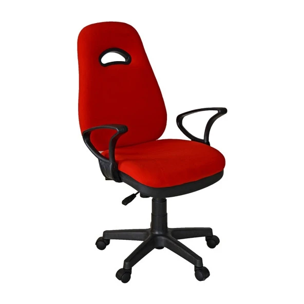 Türksit Lider Müdür Koltuğu Plastik Ayak Kirmizi