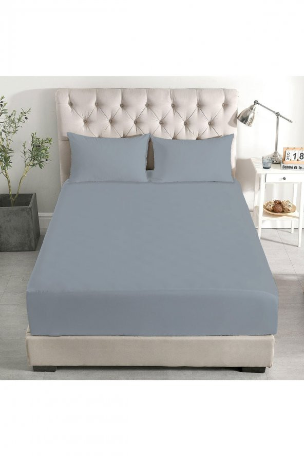 Elmira Ranforce Lüx Çift Kişilik Lastikli Çarşaf Takımı 160X200 - 3