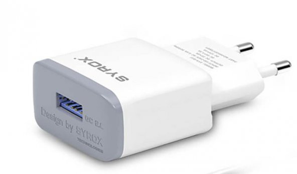 Syrox Type-C Şarj Cihazı 2.0 A Adaptör SYX- Q22 Duvar Şarjı ve Typ-C usb kablo - 2