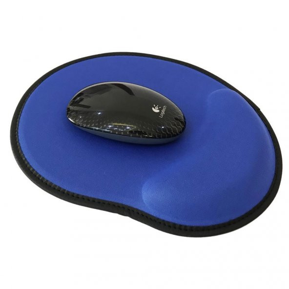 Bilek Destekli Mouse Pad Kaydırmaz Taban Bileklikli Mousepad Altlık Mavi Renk