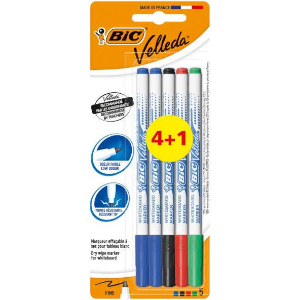 BİC VELLEDA 1721 TAHTA KALEMİ 4+1 - 5