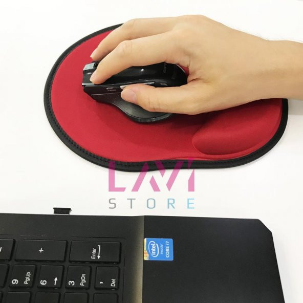 Bilek Destekli Mousepad Kaydırmaz Taban Bileklikli Mouse Pad Altlık 3 Farklı Renk - 6