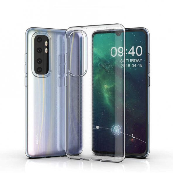 Xiaomi Mi Note 10 Lite Kılıf İnce Esnek Sararmaz Şeffaf Silikon - 4