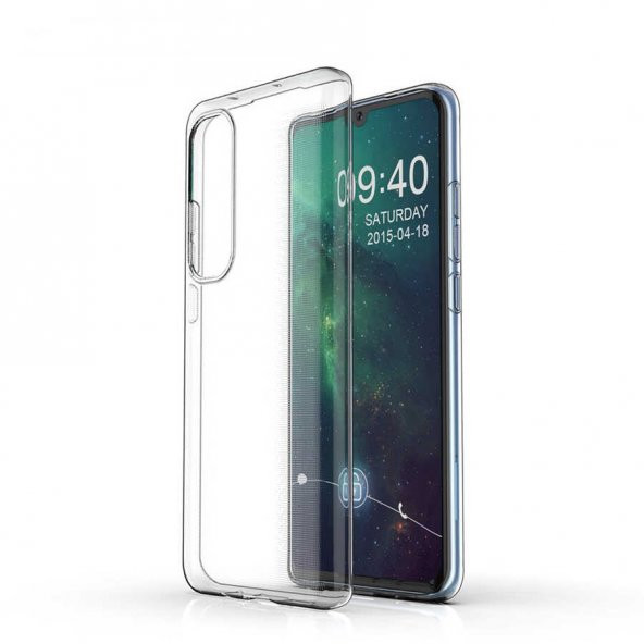 Xiaomi Mi Note 10 Lite Kılıf İnce Esnek Sararmaz Şeffaf Silikon - 6