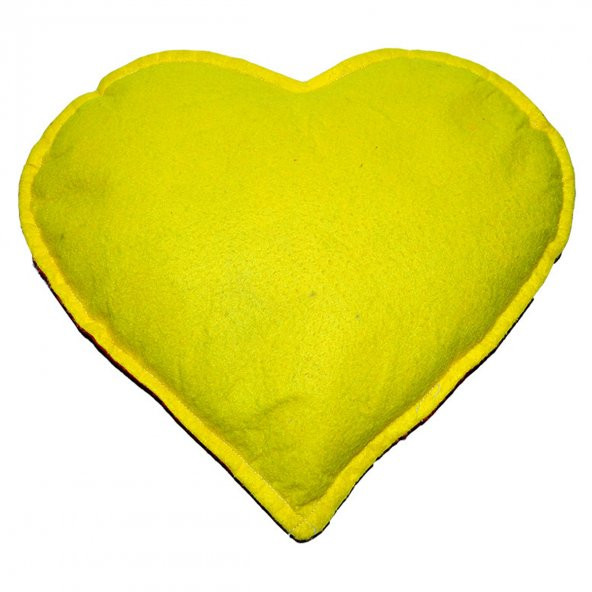 Kalp Desenli Doğal Kaya Tuzu Yastığı Sarı - Kırmızı 2-3 Kg - 4