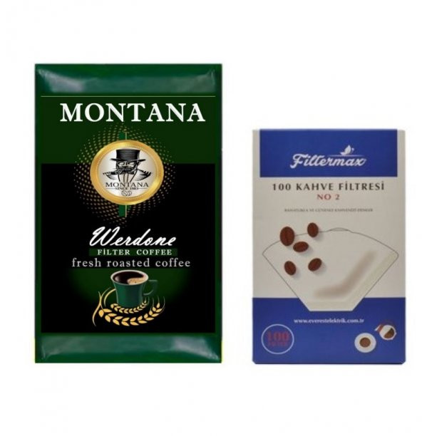 Montana Werdone Filtre Kahve 500 Gr - Filtermax 2 no Filtre Kağıt