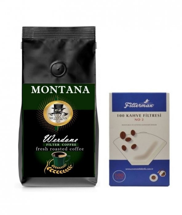 Montana Werdone Filtre Kahve 1 Kg - Filtermax 2 no Filtre Kağıdı