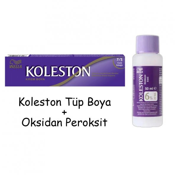 Koleston Tüp Boya 50 ml - 7.3 Fındık Kabuğu + 20 Vol Oksidan Peroksit
