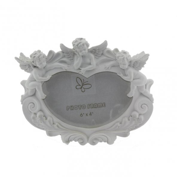 17x19cm Fotoğraf Çerçevesi Kalp Melekli - 2