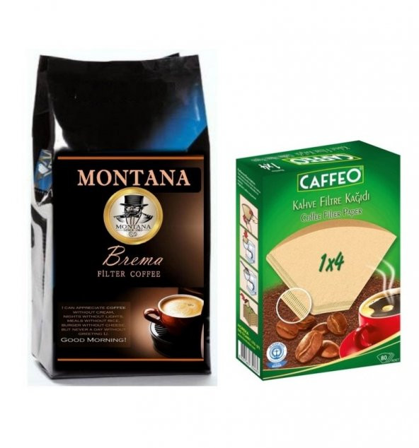 Montana Brema Arabica Filtre 500 G + Caffeo Kahve Kağıdı 4 Numara