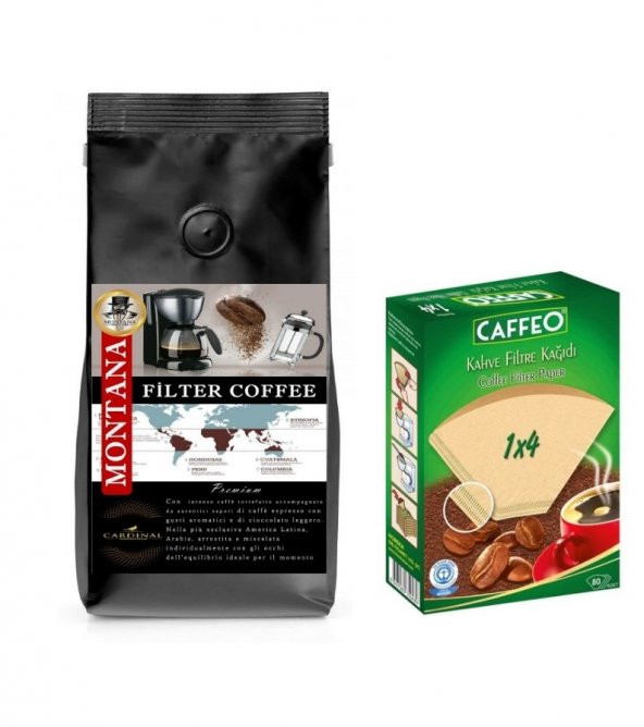 Montana Premium Filtre Kahve 1 Kg + Caffeo Kahve Kağıdı 4 Numara