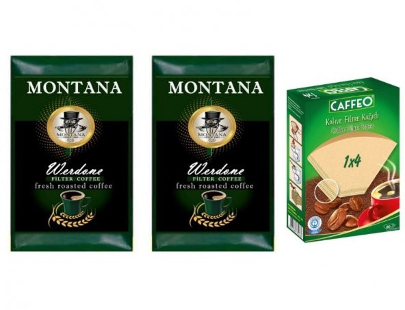 Montana Werdone Filtre Kahve 500Gr x 2 - Caffeo 4 no Filtre Kağıt