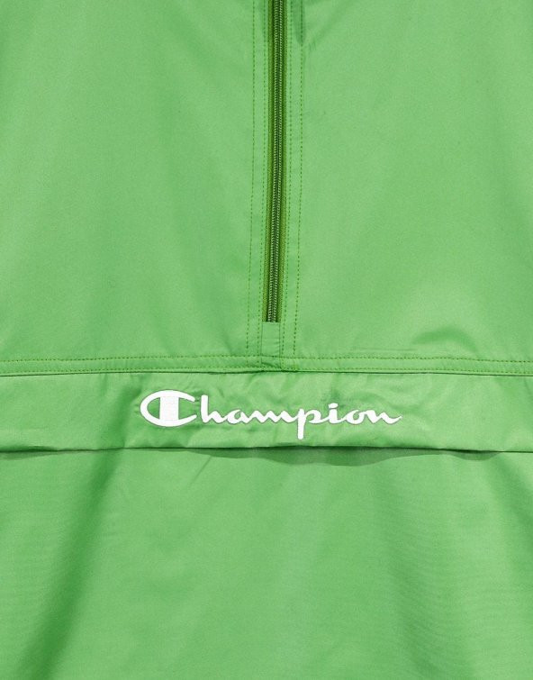 Champion Yeşil Yarım Fermuar Kapüşonlu Yağmurluk - 2