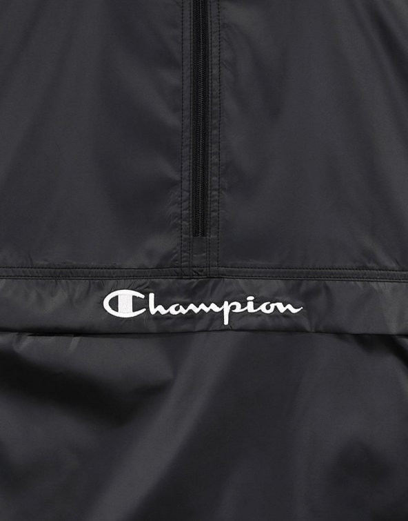 Champion Siyah Yarım Fermuar Kapüşonlu Yağmurluk - 2