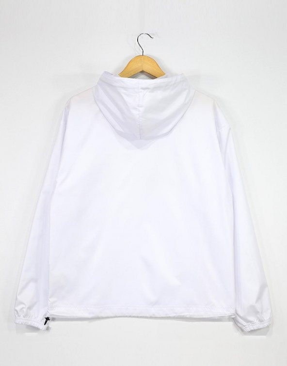 Champion Beyaz Half Zip Kapüşonlu Yağmurluk - 3