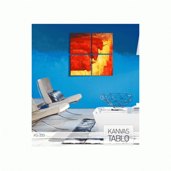 Chain Gang 4 Parça Kanvas Tablo 70X70 Cm - 3