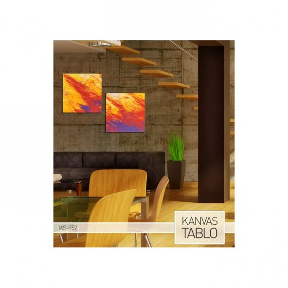 Impressive Sky 2 Parça Kanvas Tablo 80X40 Cm - 3