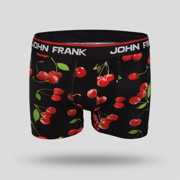 John Frank Dijital Erkek Boxer-Cherry