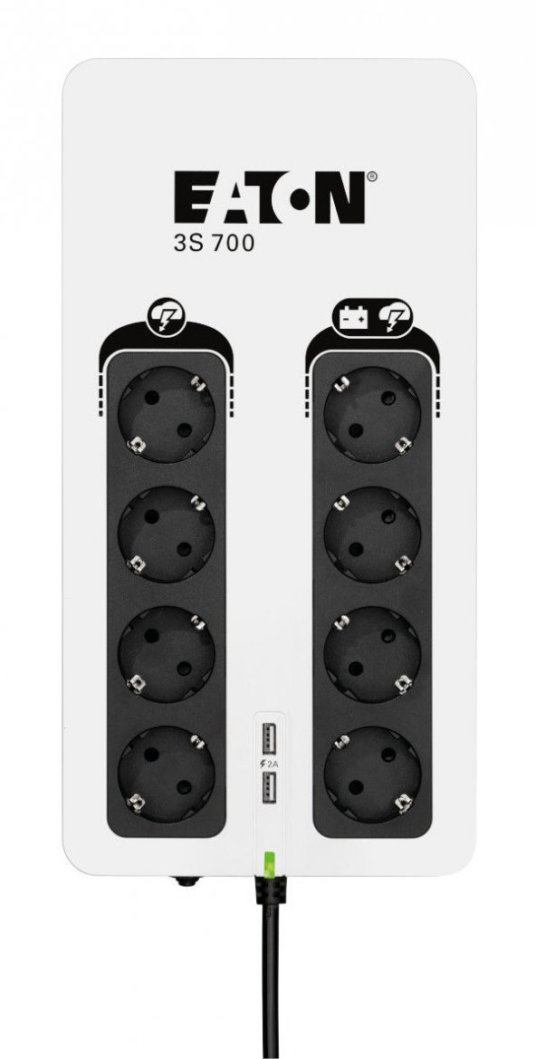 Eaton 3S 700 DIN akım korumalı priz + 700 VA UPS - Resim 2