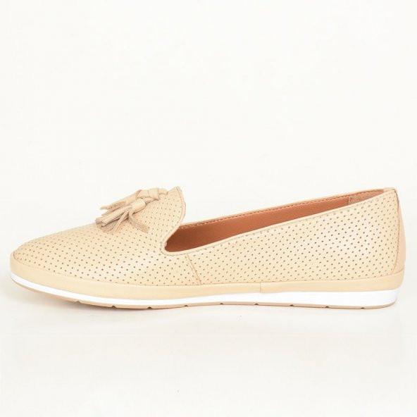 Marine Shoes G102 Bej Deri Günlük Comfort Babet - 3