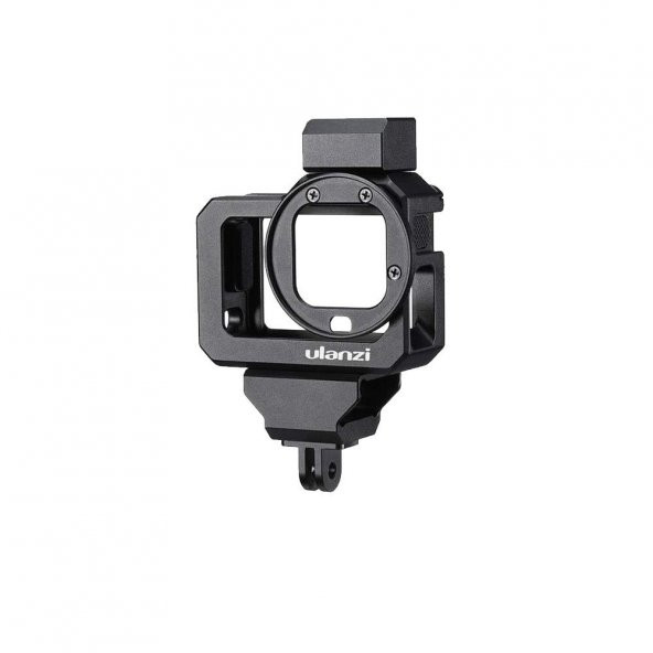 GoPro HERO8 Black İçin Işık ve Mikrofon Yuvalı Metal Vlogger Case