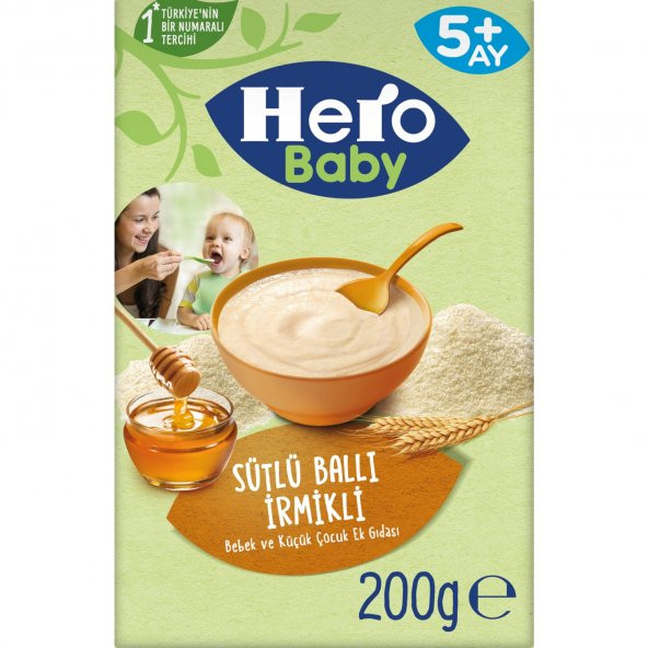Hero Baby Ek Besin Mama Süt-Bal-İrmik 200 Gr